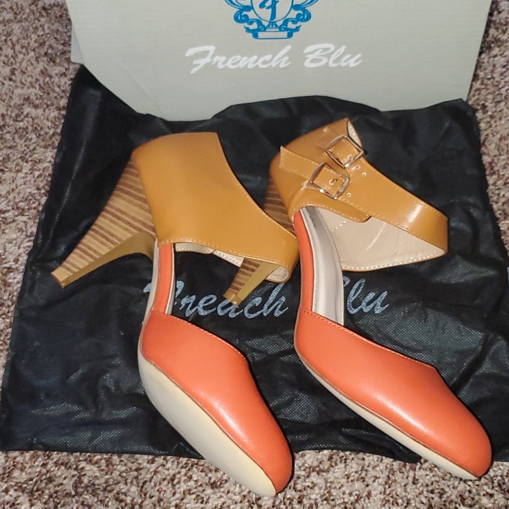 French Blu Cynthia Almond Toe Heels - Picture 4 of 7